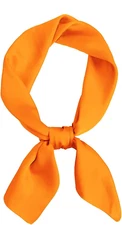Orange Scarf Orange Ascot Fred Scooby Doo 1950s Neck Scarf Satin Silk Hallowe...