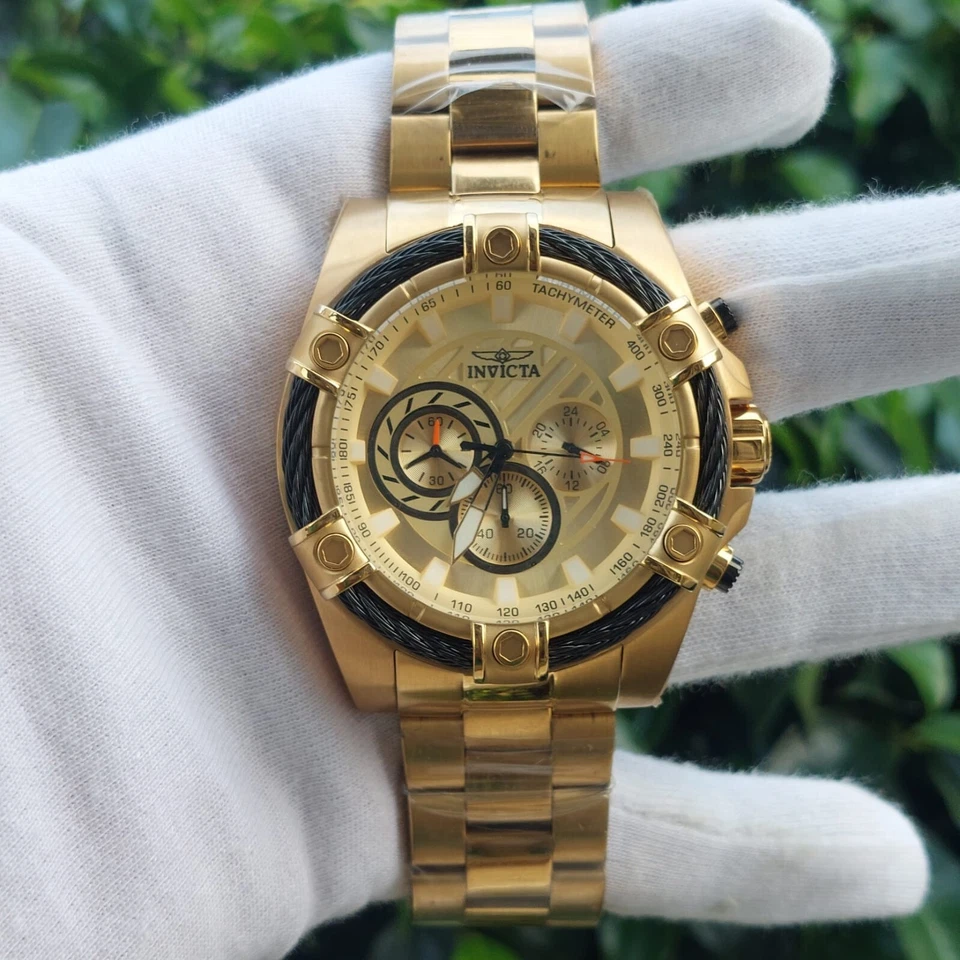 Reloj Hombre Invicta Bolt Cronógrafo Relleno Dorado 52MM Foto 3 de 4
