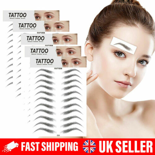 ⭐️Eyebrow Tattoo Real Look Sticker False Eyebrows Waterproof Stick On - 4D ⭐️ - Picture 1 of 13