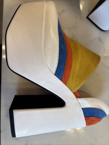 Jeffrey Campbell Lakisha High Heel 70s Retro 7.5 Platform Disco Shoes - Picture 7 of 12
