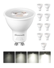 DEWENWILS 10-Pack GU10 LED Dimmable Bulb, 5000K Daylight Track Lighting Bulb