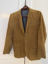 J.CREW Corduroy Brown Men's Blazer Size M Single-Breasted Two-Button