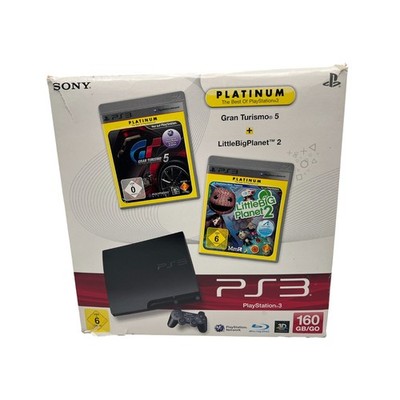 Sony PlayStation 3 Slim 160GB - PS3 Konsole Schwarz OVP ink. 2 Controller