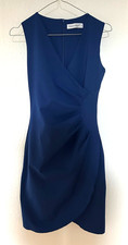 Rinascimento Etuikleid S Royalblau Wickeloptik Drapiert Elegant Cocktailkleid