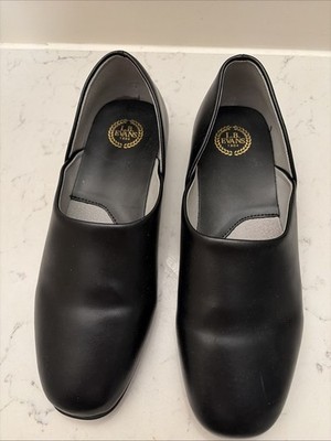 L.B. Evans #8345 Slip On Black Casual Leather Slippers Loafers