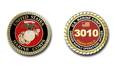 3010 Ground Supply Operations Officer US Marine Corps MOS Coin