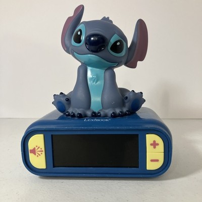 LEXiBOOK, Disney Stitch, Stitch Nightlight Alarm Clock, Sounds and Melodies, LCD