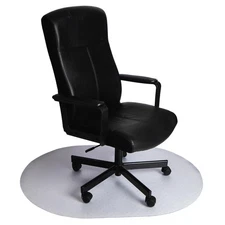Super Oval Desk Chair Mat – Heavy-Duty PVC Mats for Carpet Floor Protection, ...