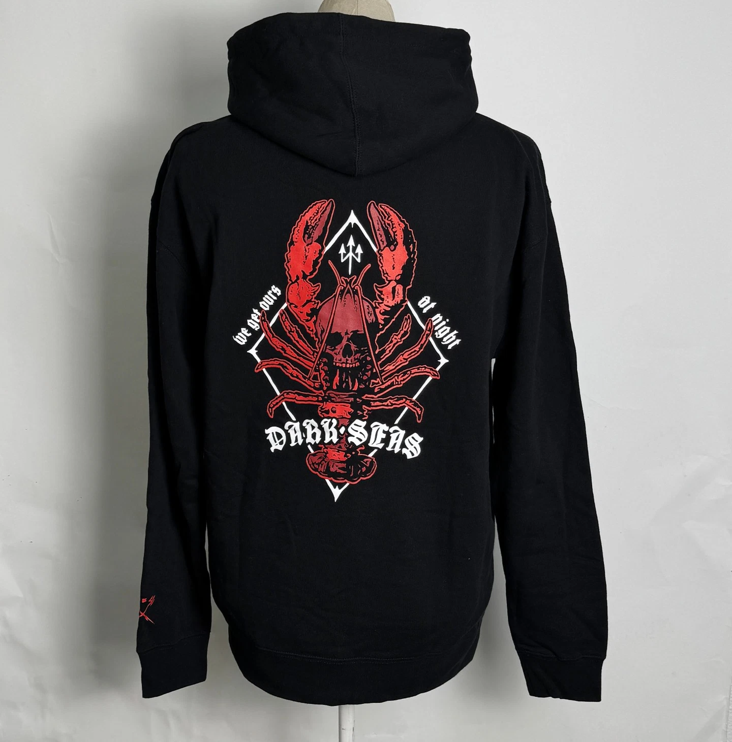 Dark Seas Men's Zip Hoodie Sweatshirt Dead of Night Black Size L NWT