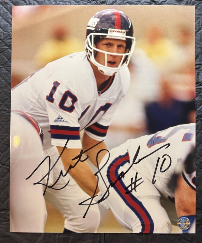 Kent Graham New York Giants Signed Original Football Photo RK Sports Auth