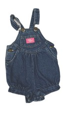 Oshkosh B Gosh Vintage Overalls Romper 18 Mo Baby B Gosh Denim Shorts USA