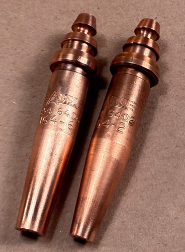 Airco Acetylene Cutting Torch Tips 164-2 164-6 Brazing Cutting Made in USA