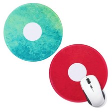 2Pcs Donut Round Mouse Pad, 7.9 Inch Cute Mouse Pad, Red, Green