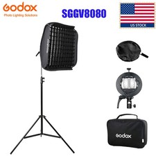 Godox 80X80cm Collapsible Honeycomb Grid Softbox S2 Bracket 2m Light Stand kit