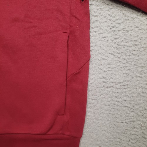 Nike Womens Full Zip Hoodie Size Medium Maroon Fleece Sweatshirt HF6899-610 - Picture 7 of 11
