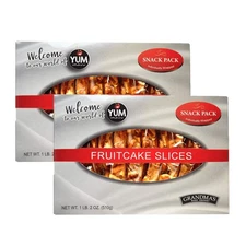 Everyone's Favorite Traditional Fruitcake Slices | Pack of 2 | 22 Slices Per Box