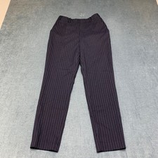 Uniqlo Dress Pants Womens S 26x26.5 Navy Blue Pinstripe Stretch Business Classic