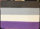 ACEO Art Trading Card Asexual Pride Month 2026 Flag Rubymariegallery LGBTQ+ ACE — photo 1