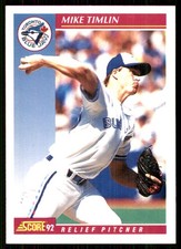 Mike Timlin 1992 Score #214 Blue Jays MLB READ FREE SHIPPING AutographDen