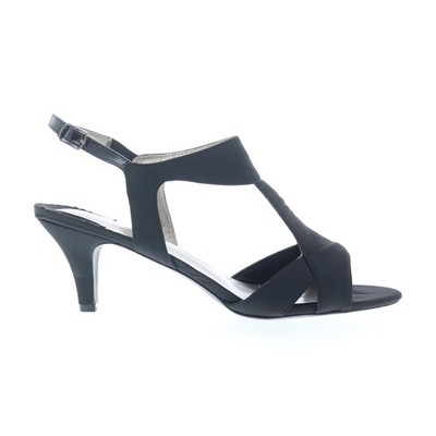 Ros Hommerson Lucky 75062-97 Womens Black Canvas Strap Heels Shoes