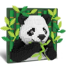 3D Panda Wall Art Micro Mini Building Blocks Set - Unique Home Decor Gift 1142