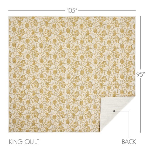 VHC Brands Farmhouse King Quilt Set Creme Dorset Cotton - Picture 3 of 7