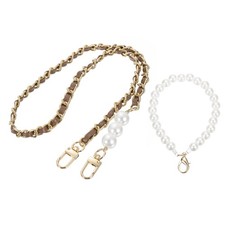 Purse Chain Strap, Replacement Strap with Phone Lanyard, 25 Inch, Gold  Brown