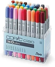 Copic Sketch Ciao Alcohol Based Markers 36-colors B-Set 12503004 Japan Too