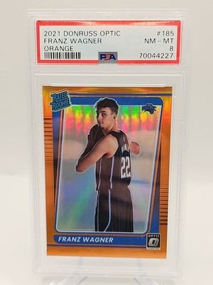 2021 Donruss Optic Orange Franz Wagner ROOKIE /199 #185 PSA 8 NM-MT
