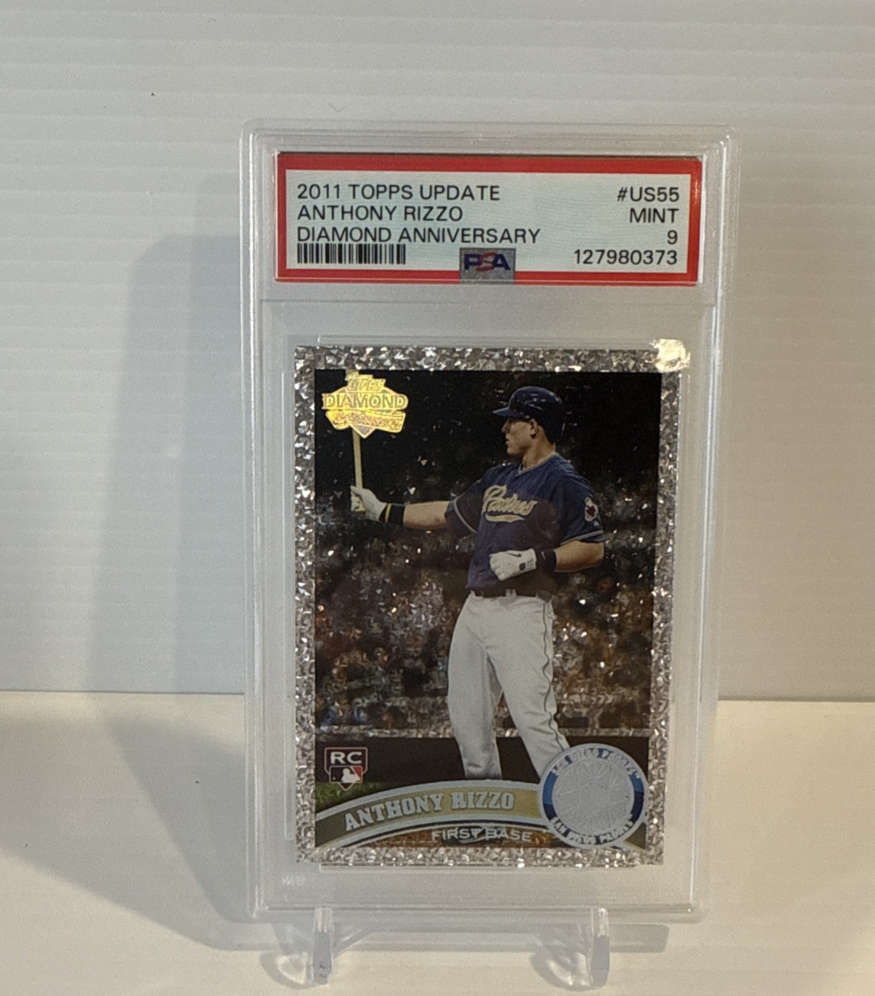 2011 Topps Update Diamond Anniversary #US55 Anthony Rizzo RC PSA 9  Mint