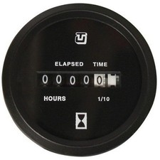 Uflex Engine Hourmeter Gauge in Black 4-47265