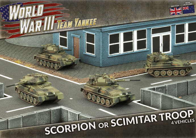 World War III Team Yankee British Scorpion or Scimitar Troop 8490₽