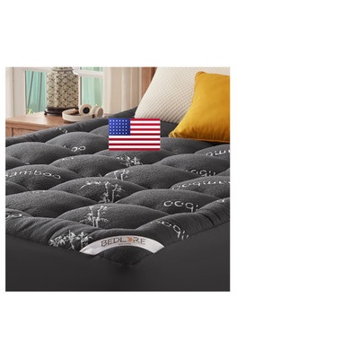 Bedlore Queen Mattress Topper Viscose Derived From Bamboo Thick Pillow Top