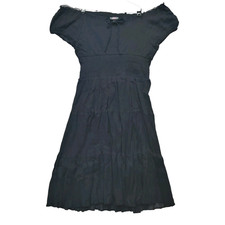 The Pyramid Collection Babydoll Black Cottage Witchy Whimsigoth Dress Womens 1X