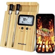 AlfaBot K1 Wireless Meat Thermometer with Dual Probes