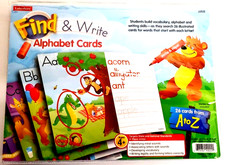 LAKESHORE Find  Write Alphabet Cards - Reusable Dry Erase Hand Printing