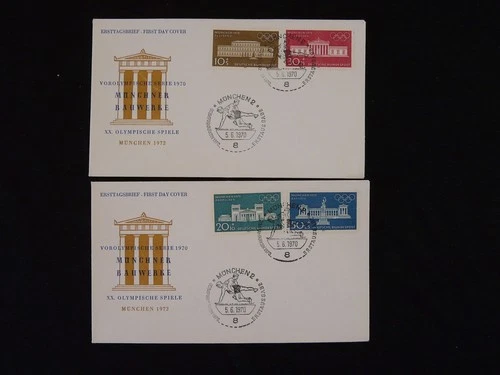 Munchen olympic games x2 FDC Germany 1970