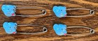 VTG Blue Baby Diaper Bear Plastic & Metal Pins (Set of 4), 1963 — photo 1