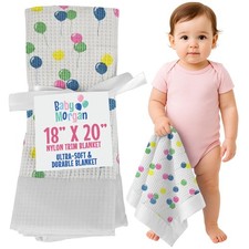 Baby Morgan Thermal Waffle Knit Baby Blanket - Soft Breathable Mini Blanket for