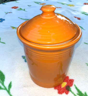 HLC ~ Fiestaware ~ Fiesta ~ Small ~ 1qt. 7'' ~ Tangerine Canister ~ New