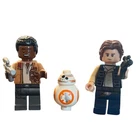 LEGO Star Wars Minifigure Lot Finn Han Solo BB-8 Droid Plastic Figures, 3pc Lot