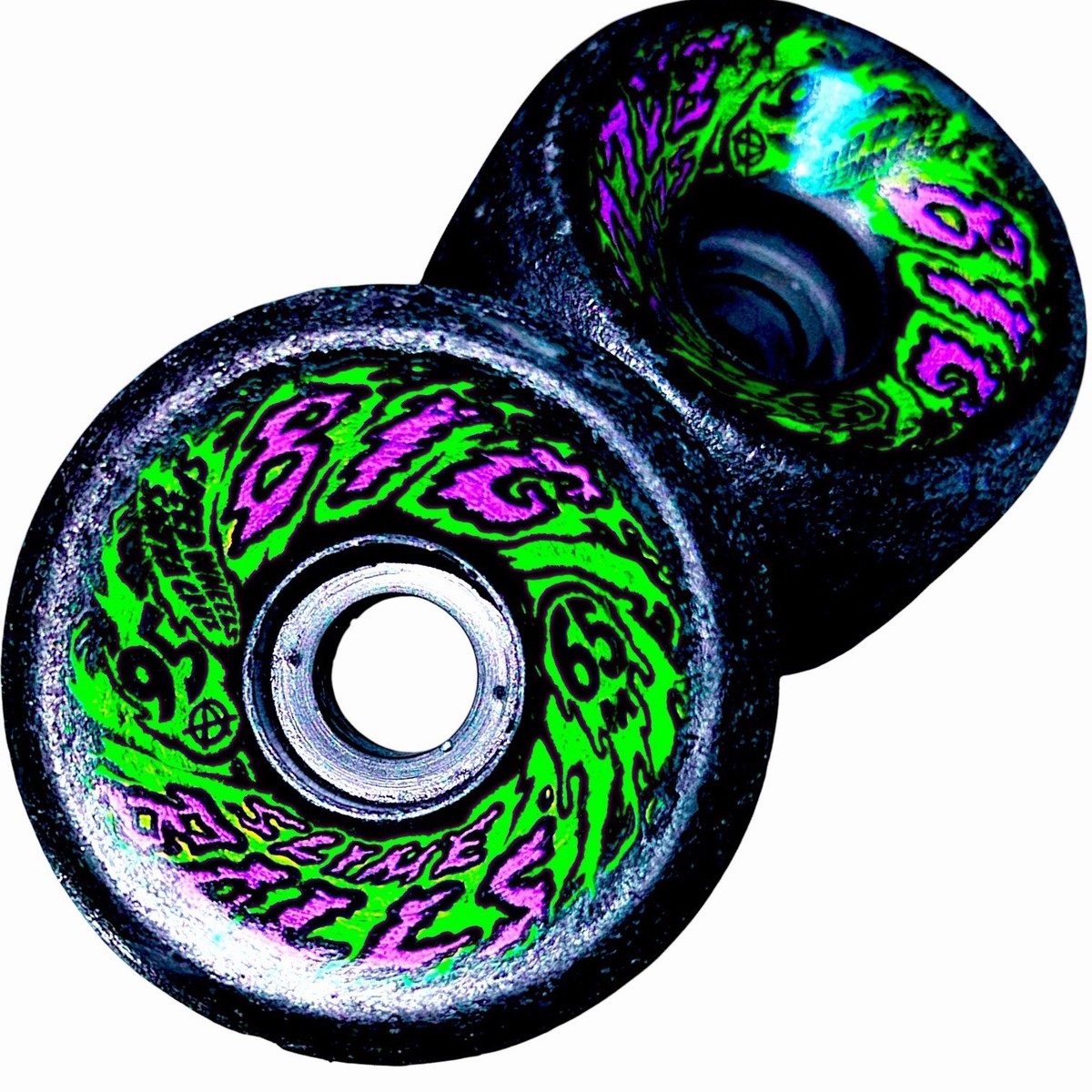 Vintage 1980's Santa Cruz 2 Slime Balls Big Balls 65mm 95A