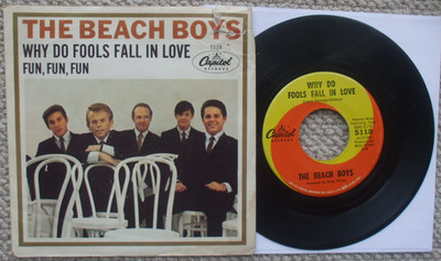 The Beach Boys - Why Do Fools Fall In Love / Fun Fun Fun - VG/VG- USA 45 + PS