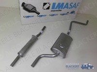 Imasaf Auspuffset für VW Polo + Coupe 1.3 40KW 86C 1984-1990| Mitteltopf+Endtopf
