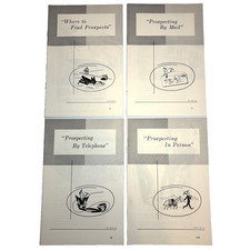1954 Ford Prospecting Dealer Sales Training Booklets Vol. 54 Set Of 4 Vintage