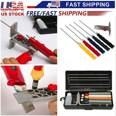Deluxe 5-Whetstones Set SharpeningSystem For Lansky Deluxe Tool Knife Sharpener#