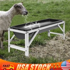 Livestock Feeding Trough 9.25Gal Capacity 39" 11.8" Trough Goat Feeder for Sheep