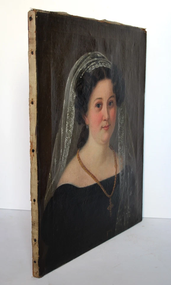 Biedermeier Porträt einer jungen Dame um 1830/40 - Bild 2 von 4