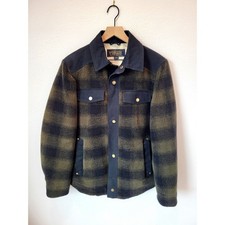 Pendleton Plaid Mixed-Media Denim Sherpa Jacket Men's Medium