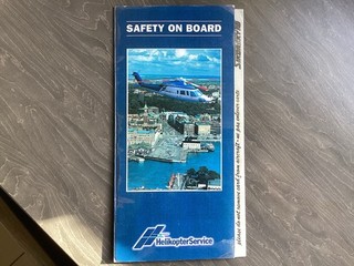 Airline Safety Card Helikopter Service Sikorsky 76 Helicopter Sweden